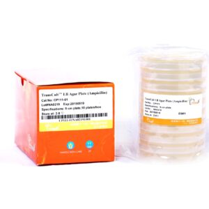 TransCult® LB Agar Plate (Ampicillin) [9 cm plate, 10 plates/box]