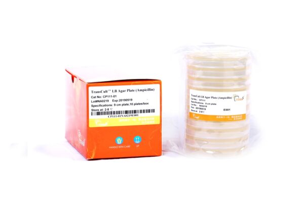 TransCult® LB Agar Plate (Ampicillin) [9 cm plate, 10 plates/box]