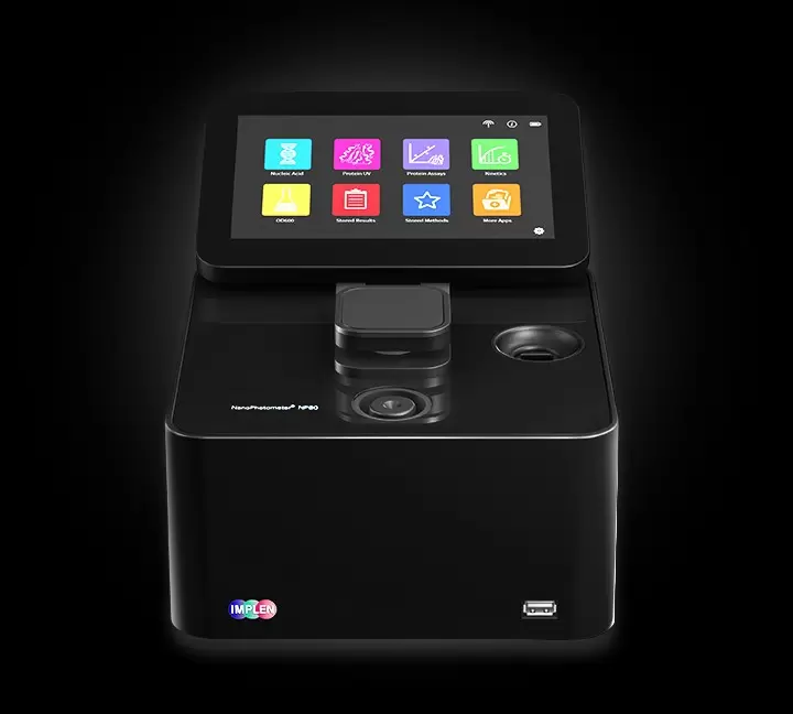 Espectrofotômetro NanoPhotometer NP80 (modo NanoVolume + Cubeta)